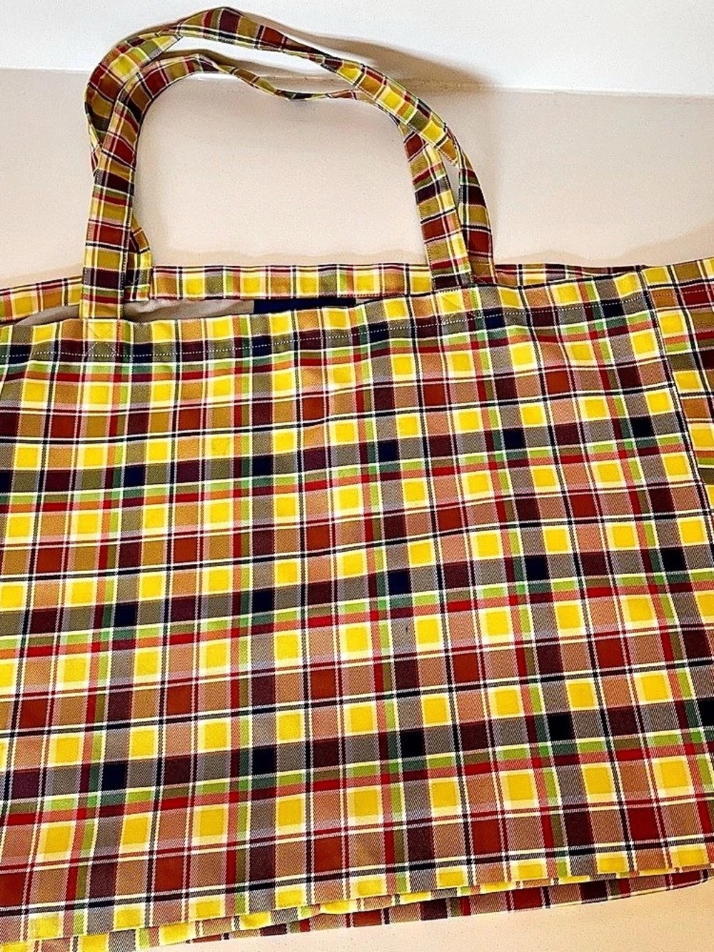 Simon Miller Plaid Tote in Yellow & Multicolor